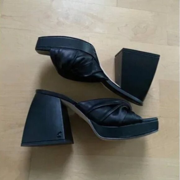 Circus NY by Sam Edelman Black Women Marianna Twist Chunky Heel Sandal Size 7.5 - Picture 2 of 12